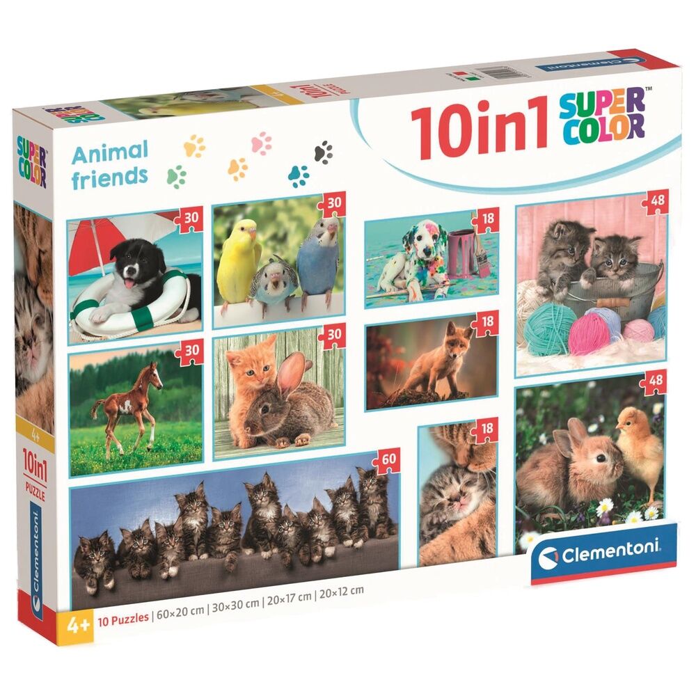 Puzzle Animales Amigos 18+30+48+60pzs