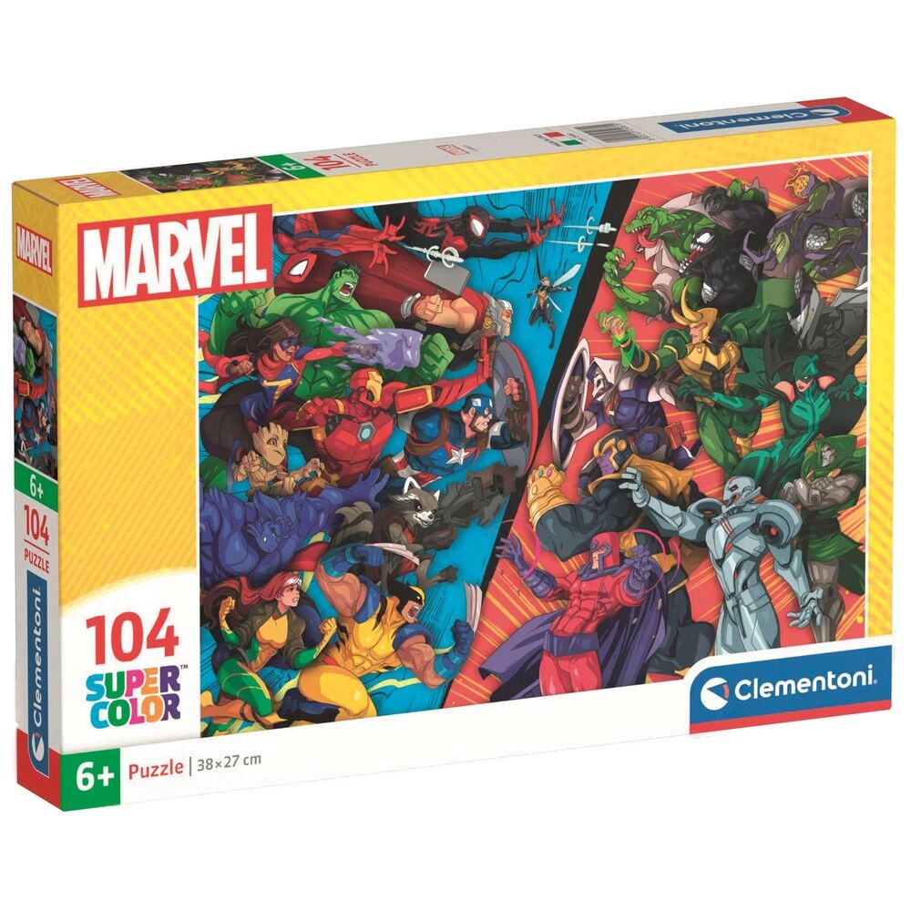 Puzzle Heroes vs Villanos Marvel 104pzs