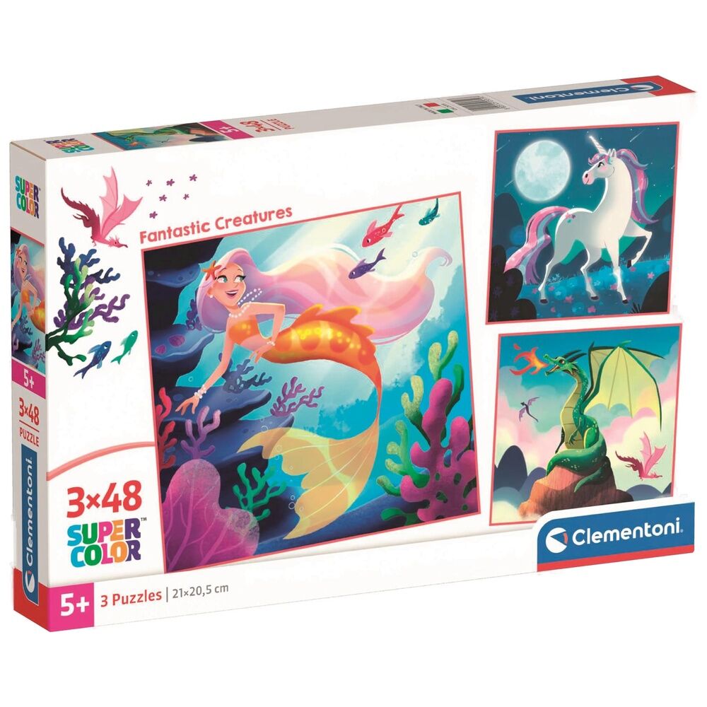 Puzzle Criaturas Fantasticas 3x48pzs