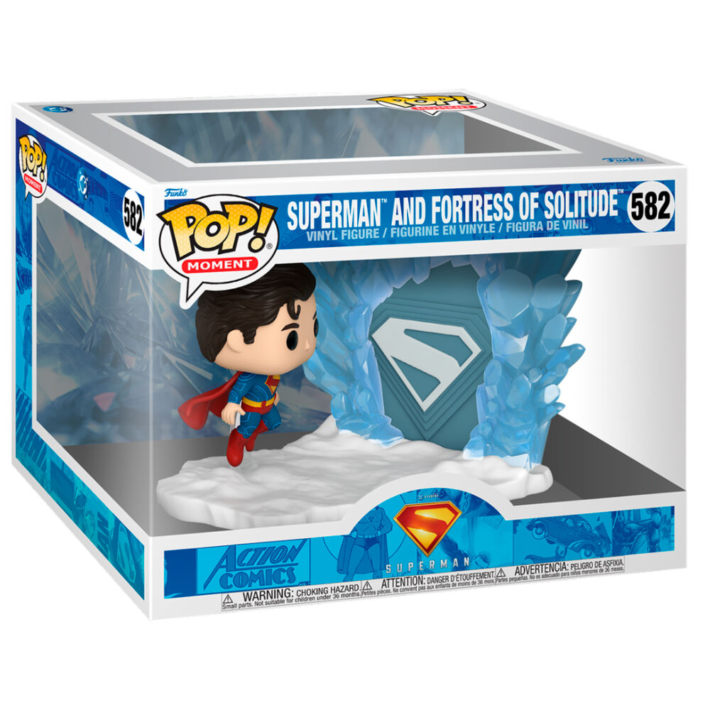 Figura POP Moment DC Comics Superman – Superman and Fortress of Solitude