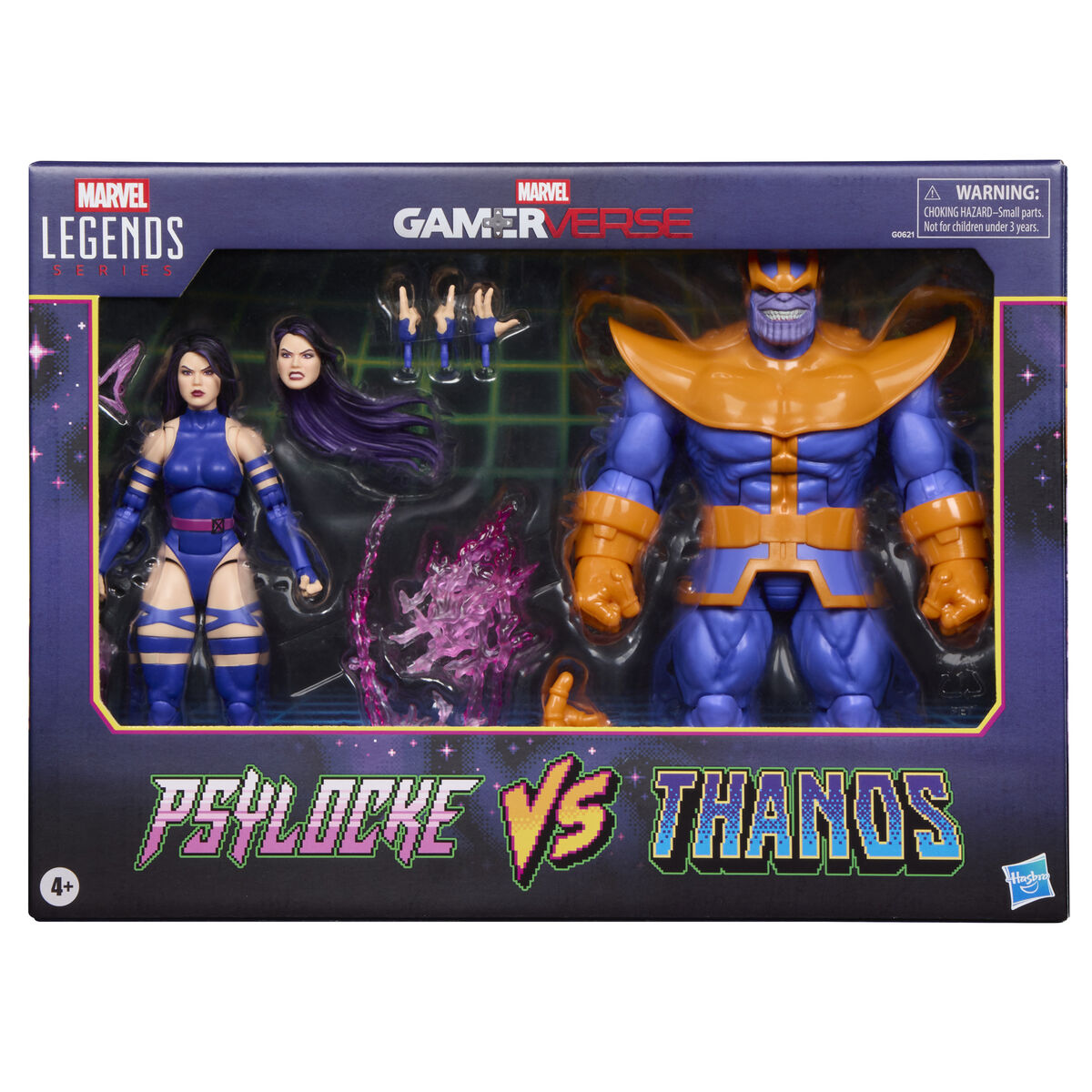 Blister 2 figuras Psylocke vs Thanos Gameverse Marvel Legends 15cm