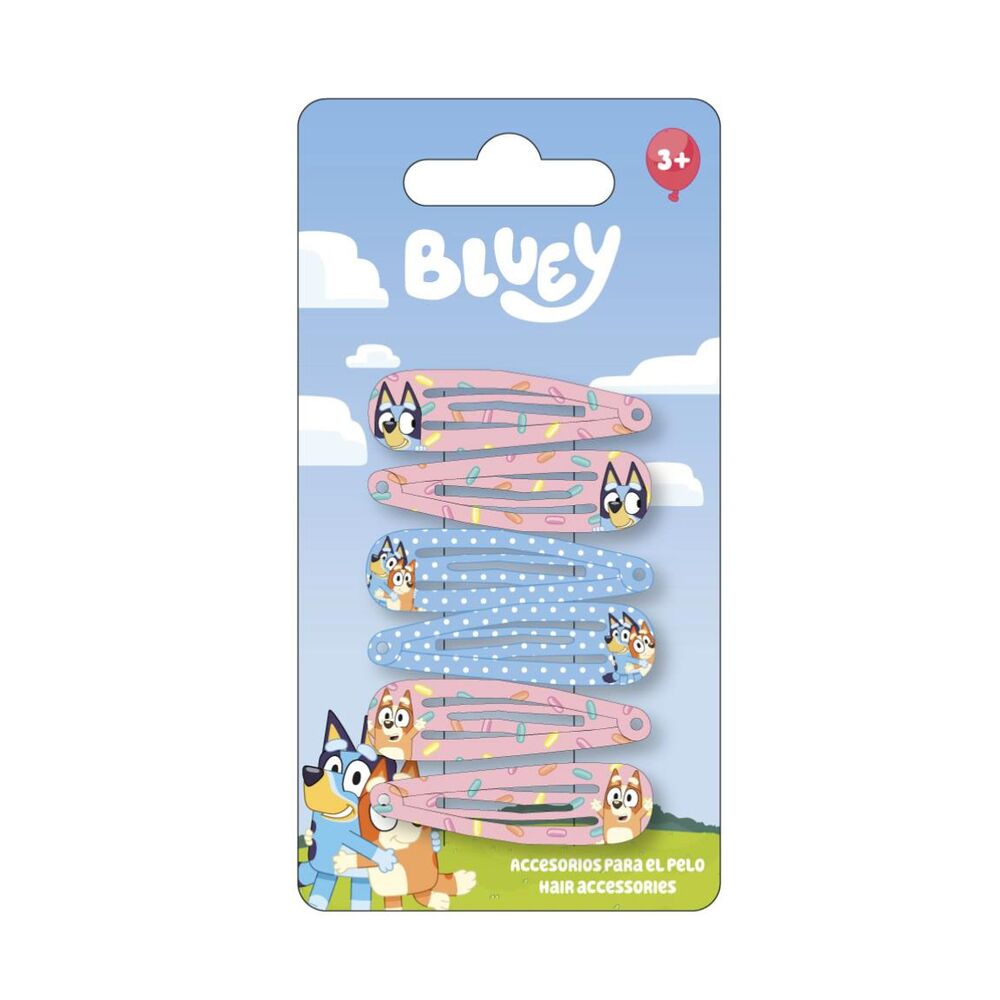 Blister 6 horquillas pelo Bluey