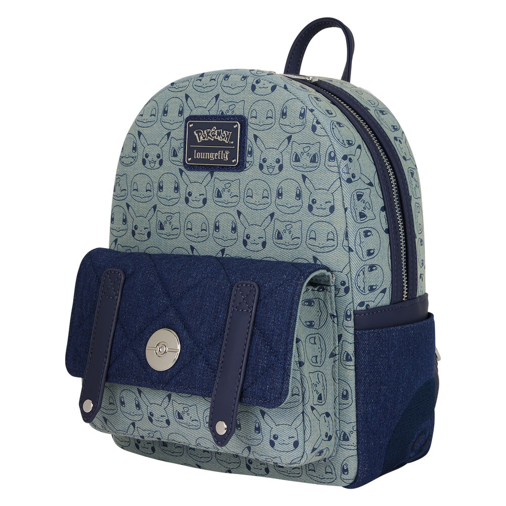 Mochila Denim Pokemon Loungefly 29cm