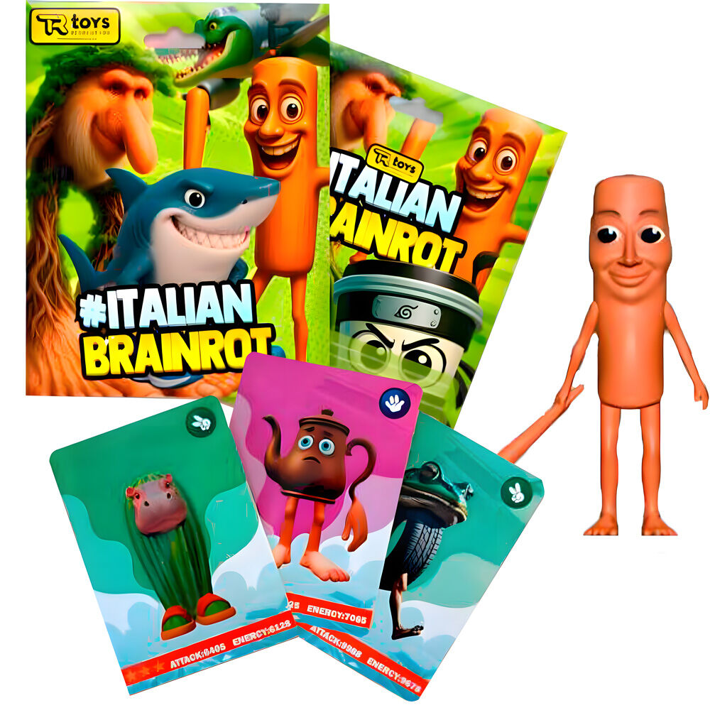 Sobre Figura + 3 Cartas coleccionables Italian Brainrot surtido