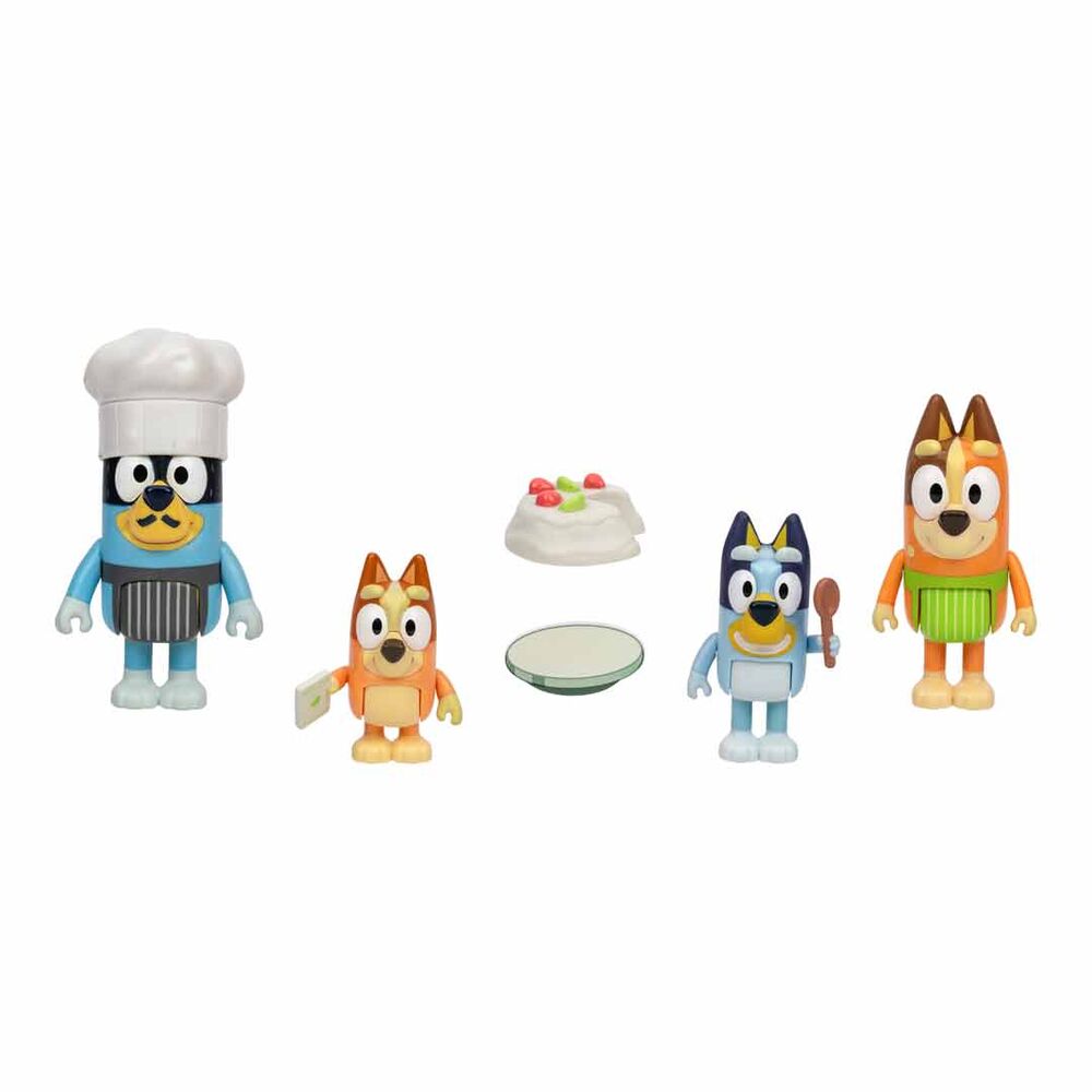 Blister 4 figuras Lets Play Chet Bluey
