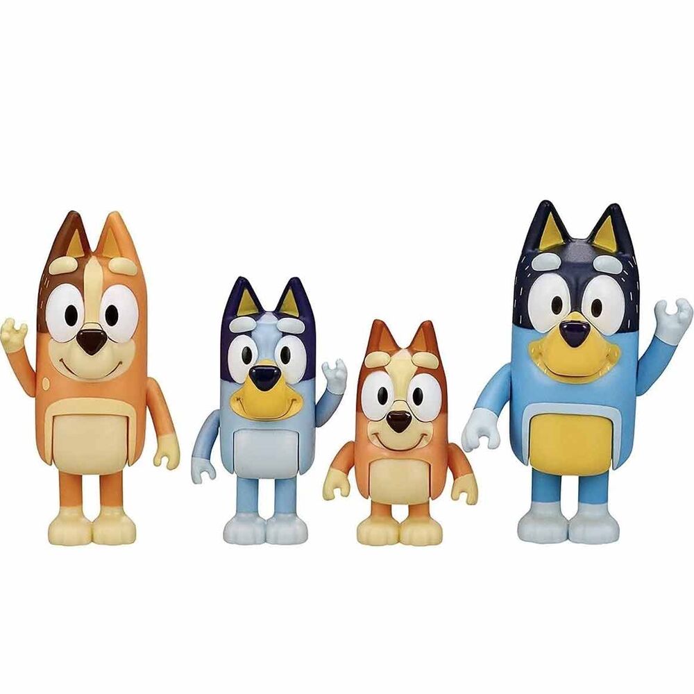 Blister 4 figuras Familia Bluey