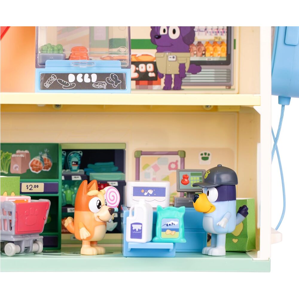 Supermercado + figuras Bluey