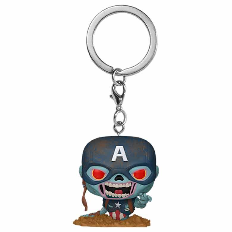 Llavero Pocket POP Marvel - Marvel Zombies Capitan America