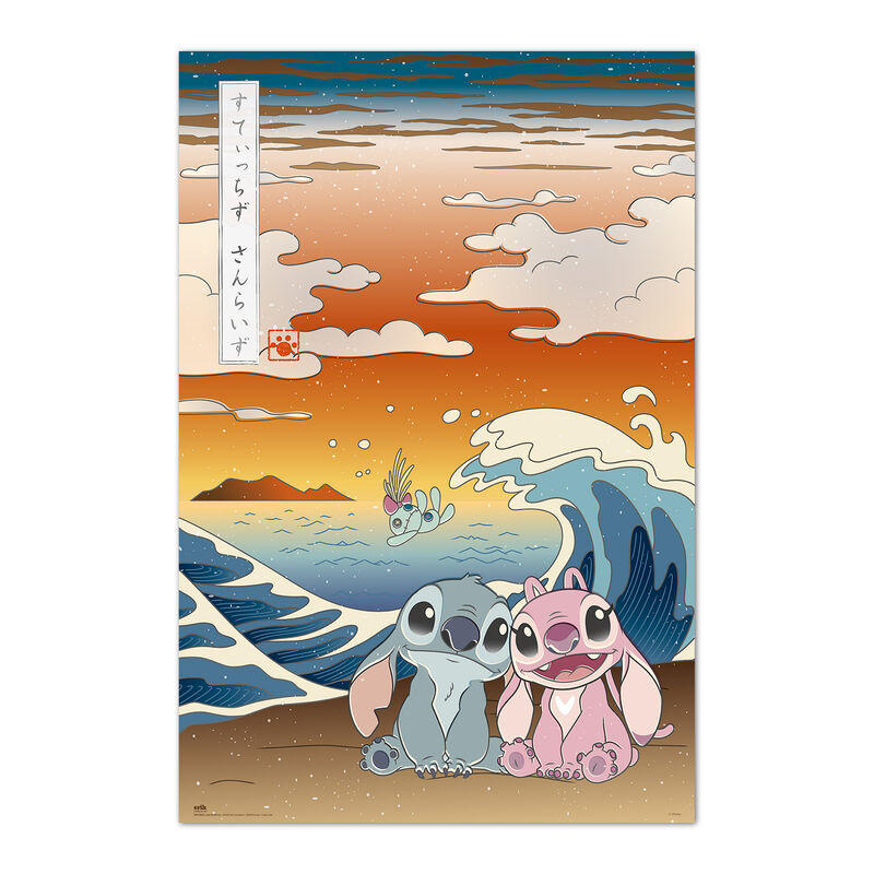 Poster Japon Angel & Stitch Disney