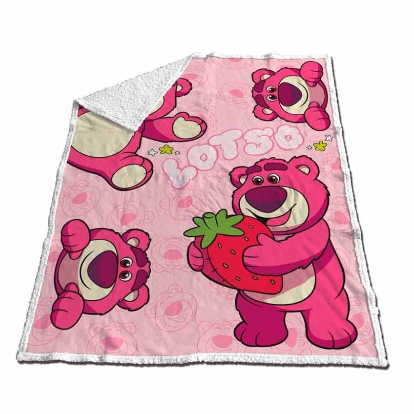 Manta coralina sherpa Lotso Toy Story Disney Pixar 130x170cm