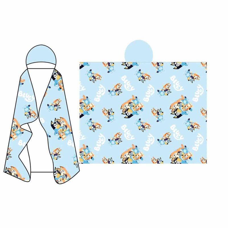 Manta coralina capucha Bluey 120x150cm