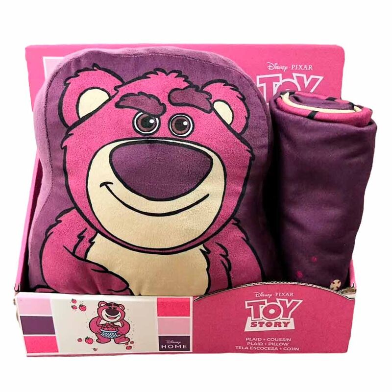 Set manta polar + cojin Lotso Toy Story Disney Pixar