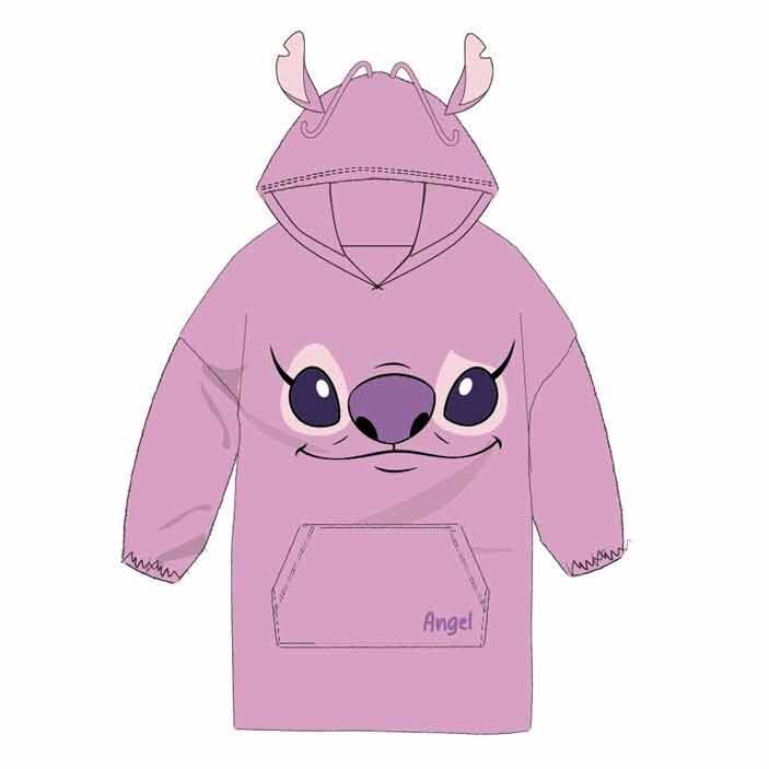 Bata sudadera oversize Angel Stitch Disney infantil