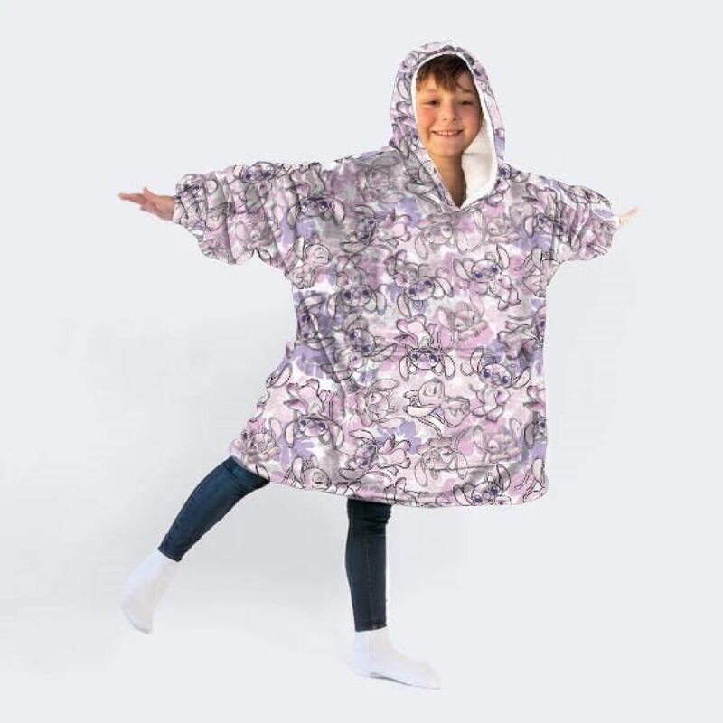 Bata sudadera oversize Angel Stitch Disney infantil