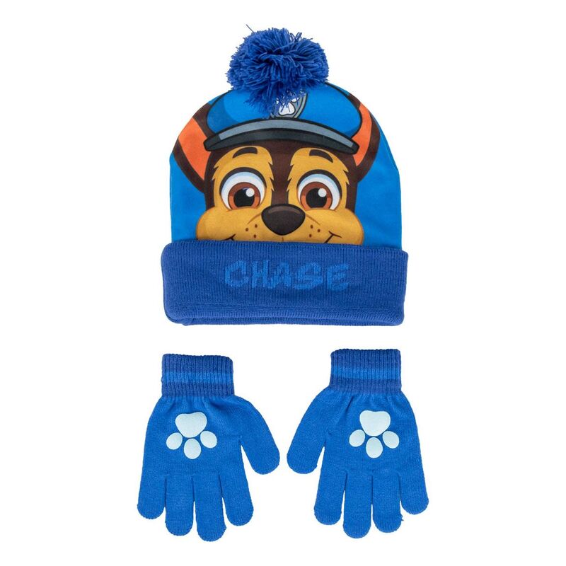 Set gorro y guantes Chase Patrulla Canina Paw Patrol