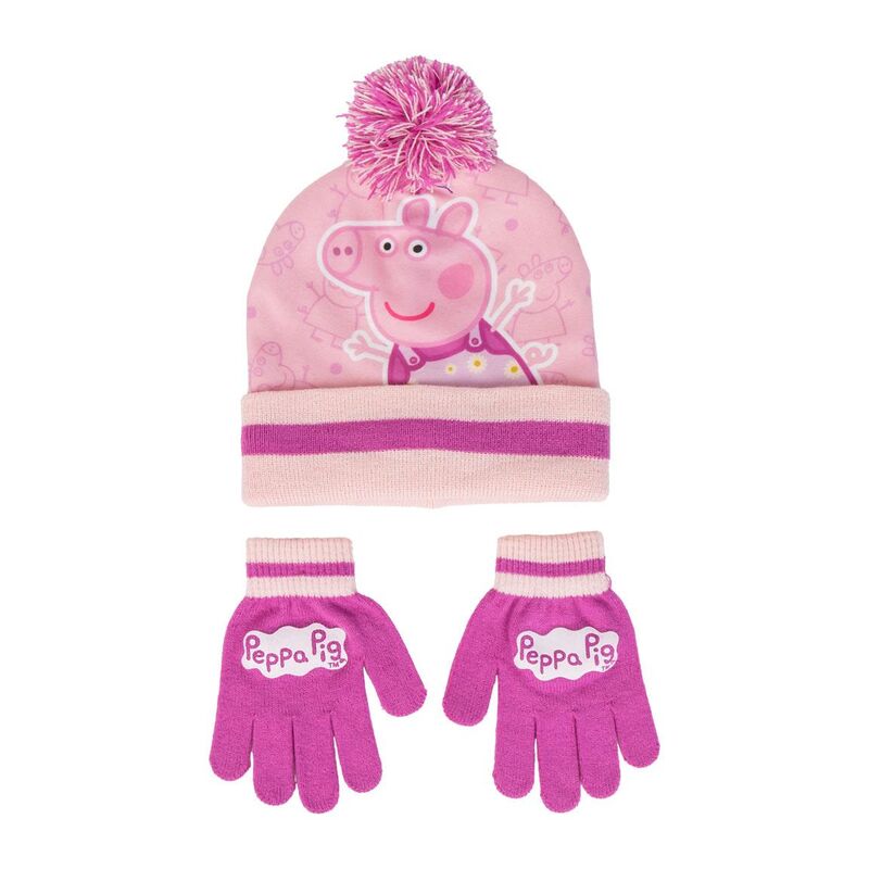 Set gorro y guantes Peppa Pig