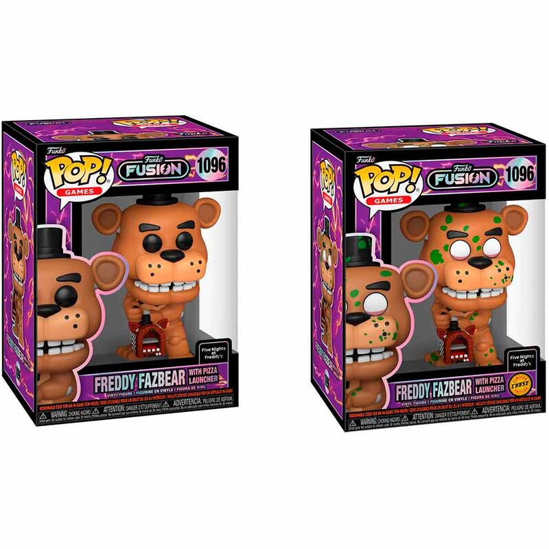 Figura POP Funko Fusion Five Nights at Freddys Freddy Fazbear with Pizza Launcher 5 + 1 Chase