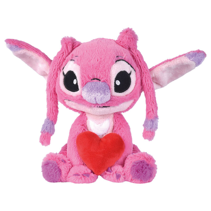 Peluche corazon Angel Stitch Disney 25cm