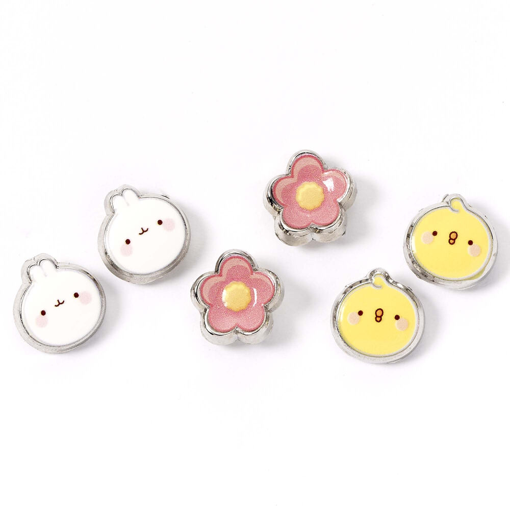 Blister 3 pares de pendientes Molang