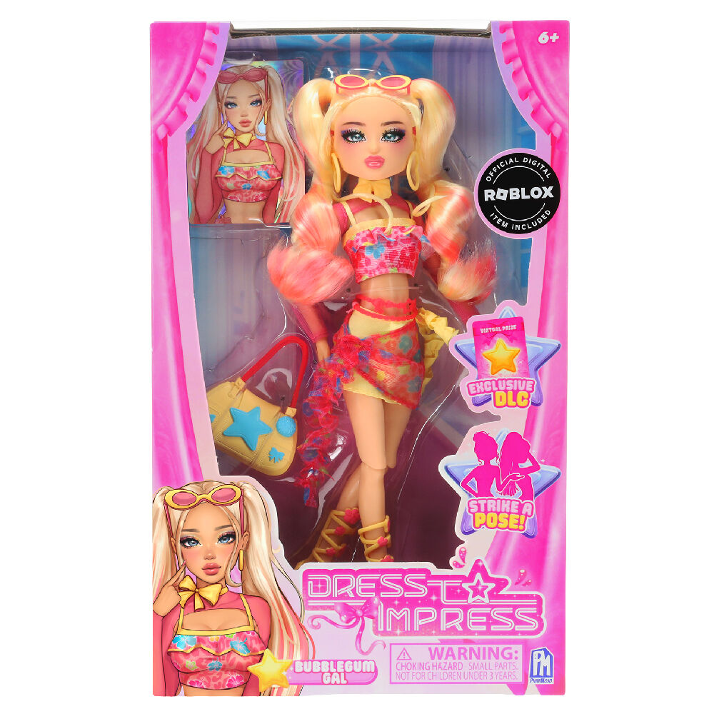 Muñeca Bubble Gum Gal Fashion Doll Dress to Impress