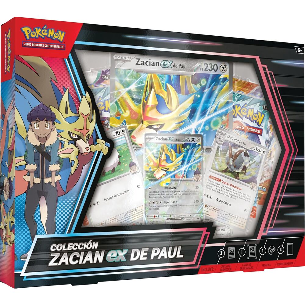 Blister cartas Zacian Ex de Paul Pokemon español