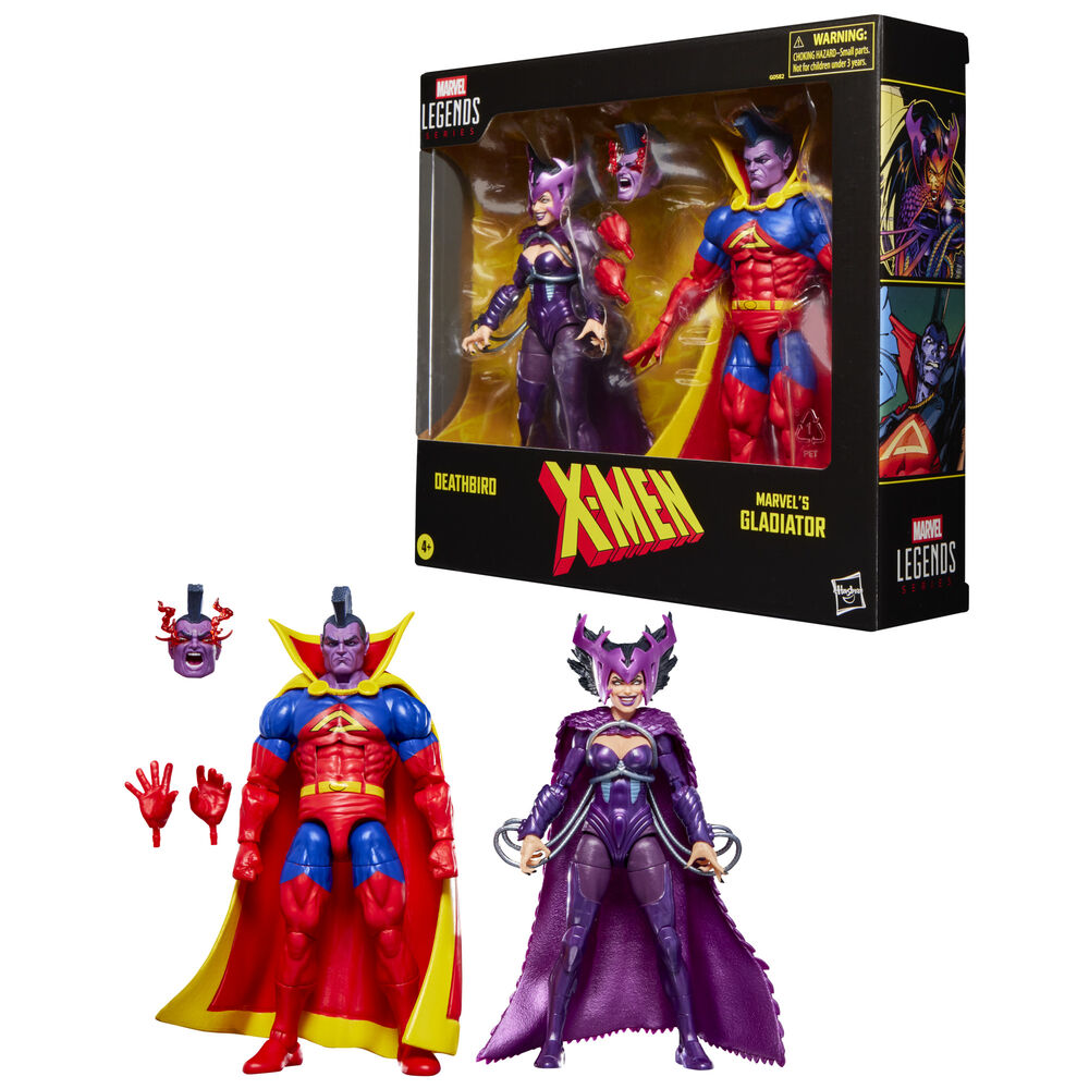 Blister 2 figuras Deathbird & Marvel's Gladiator X-Men Marvel Legends Series 15cm