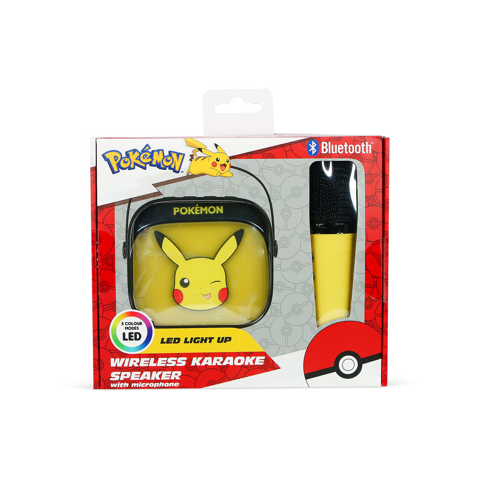 Altavoz y Micro Karaoke LED Pikachu Pokemon