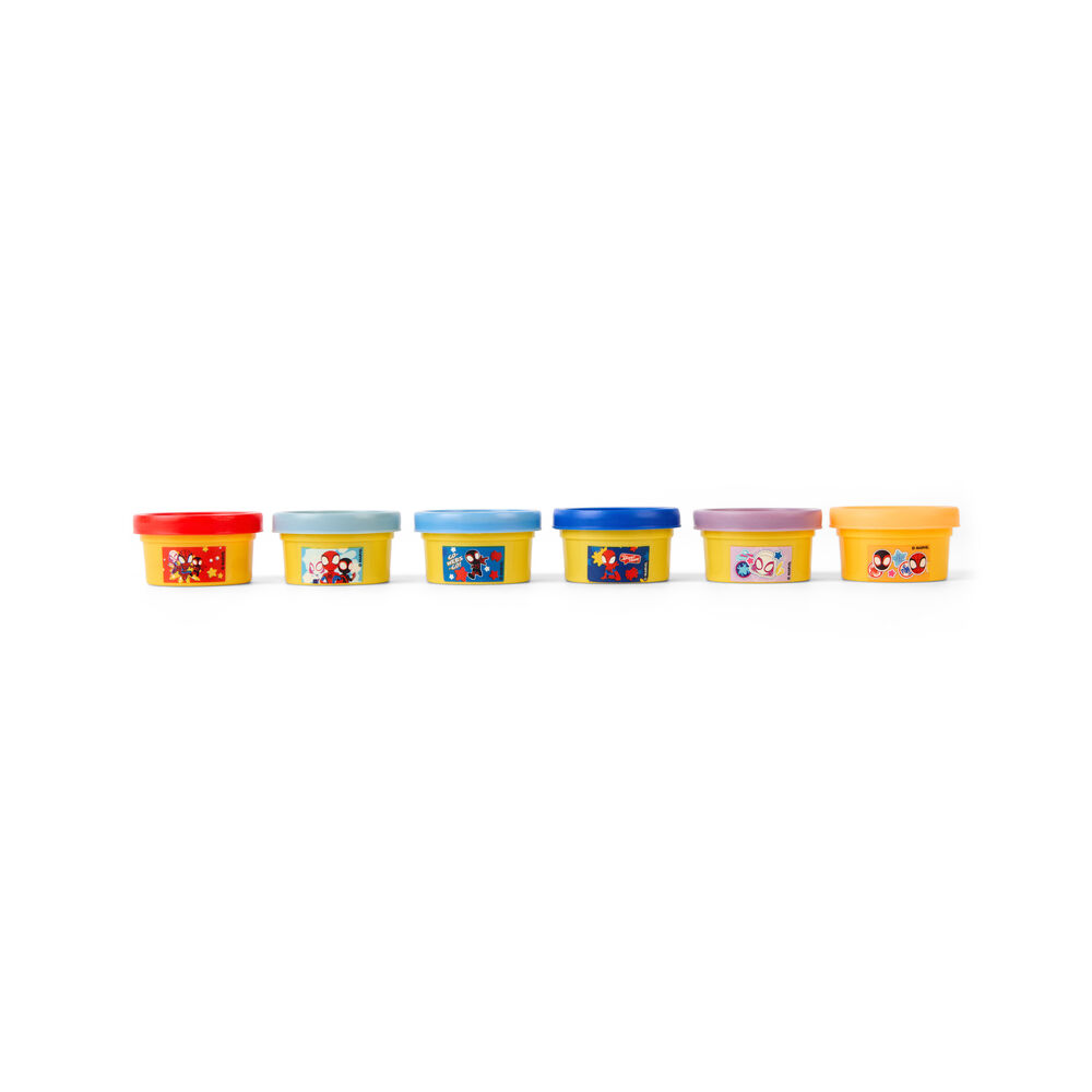 Blister 6 mini botes plastilina Spiderman Marvel