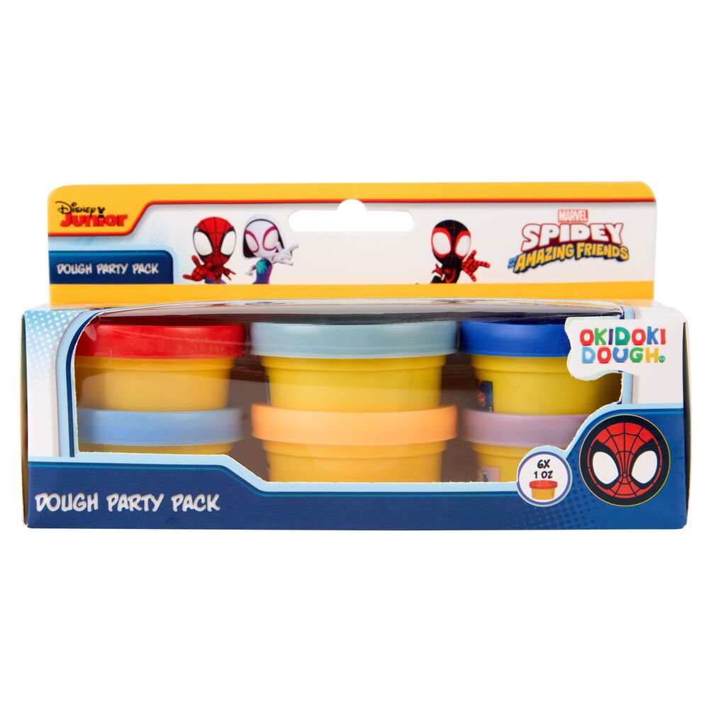 Blister 6 mini botes plastilina Spiderman Marvel