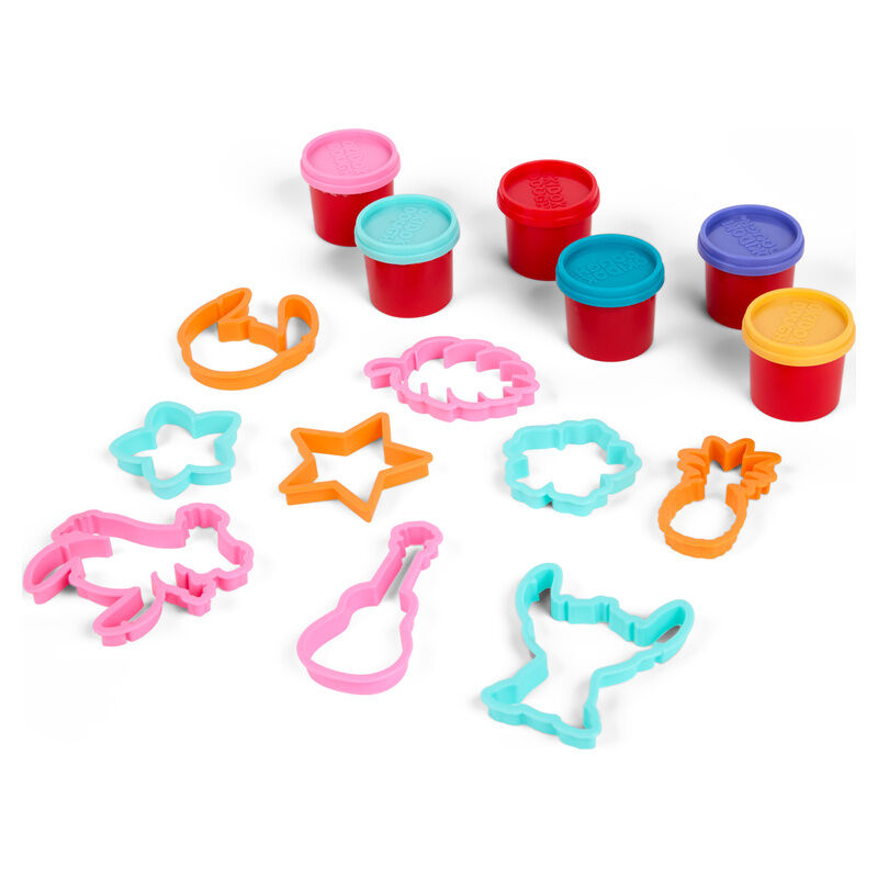Blister 6 mini botes plastilina + moldes Stitch Disney surtido