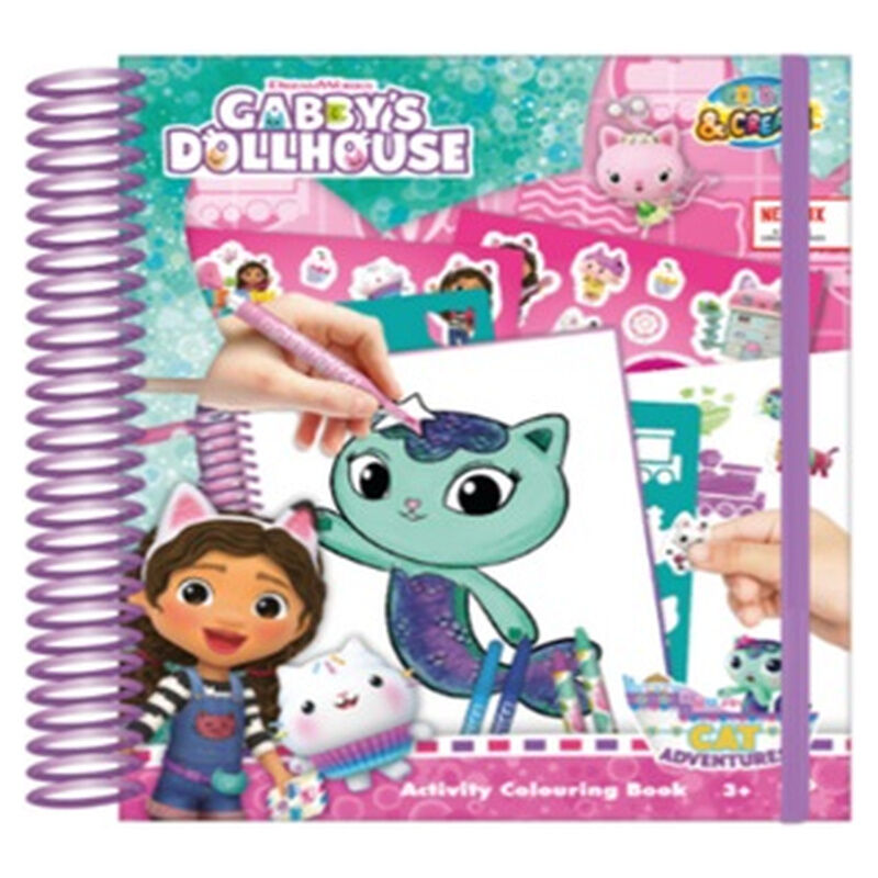 Libro dibujo y actividades La Casa de Muñecas de Gabby