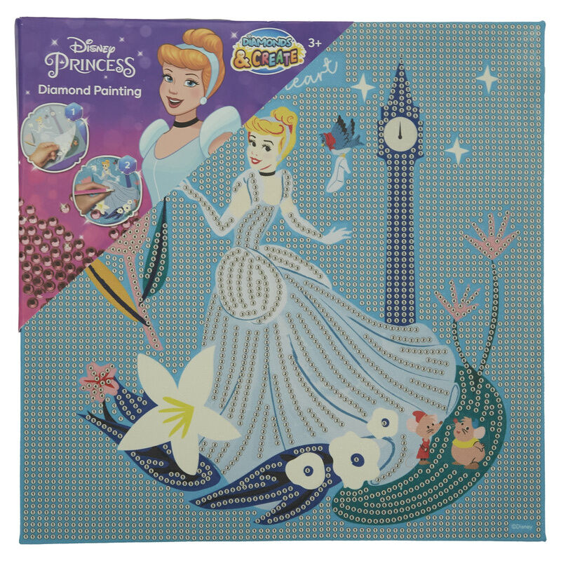 Pinta con diamantes La Cenicienta Disney
