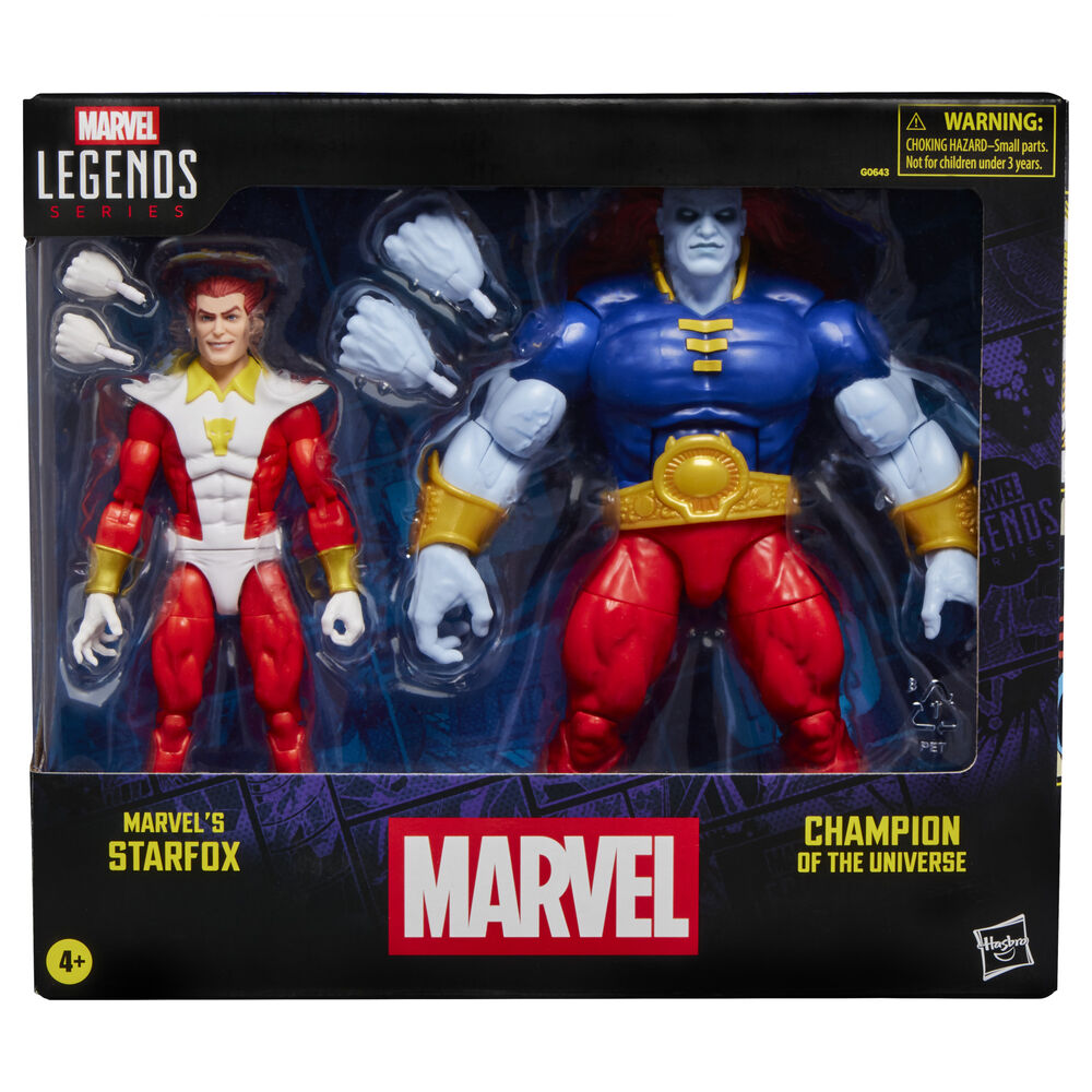Blister 2 figuras Starfox & Champion of the Universe Marvel Legends Series 15cm
