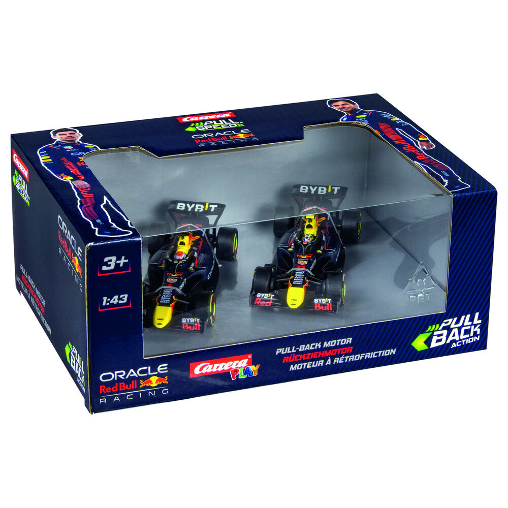 Blister 2 coches F1 Red Bull Double Action pull back