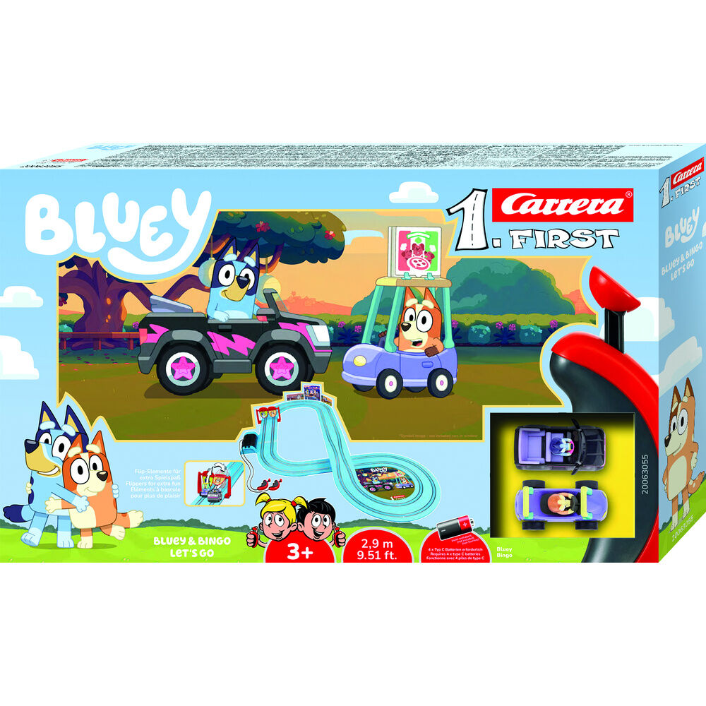 Circuito carreras Bluey & Bingo Let's Go Bluey