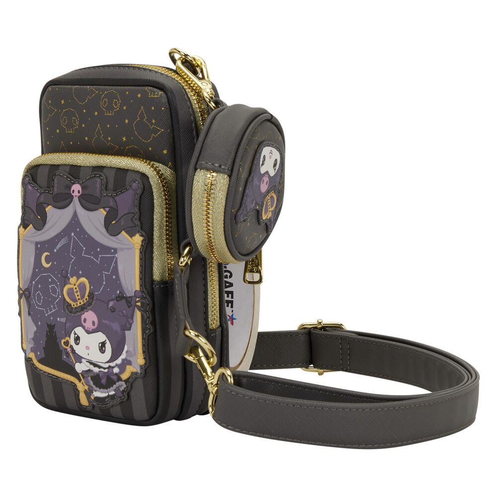 Bolso bandolera + Monedero 20th Anniversary Kuromi Hello Kitty Loungefly