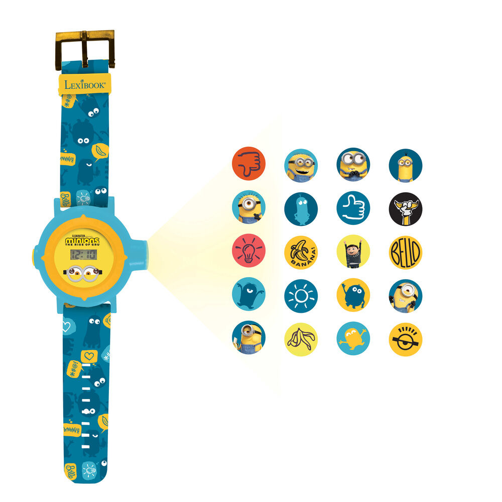 Reloj Digital proyecciones Minions