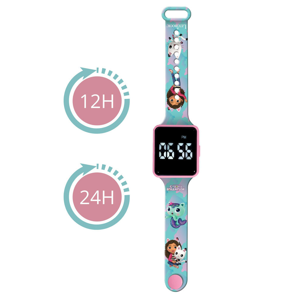 Reloj Digital LED La Casa de Muñecas de Gabby