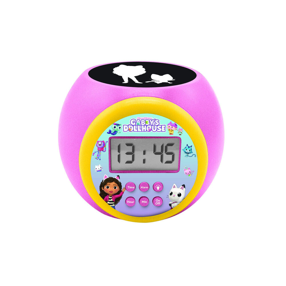 Reloj Despertador Proyector La Casa de Muñecas de Gabby