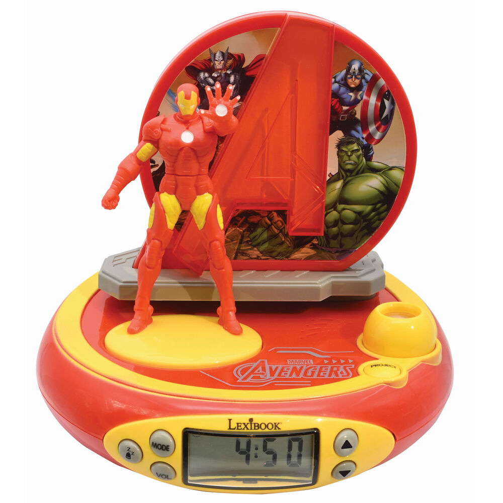 Reloj Despertador Proyector 3D Iron Man Vengadores Avengers Marvel