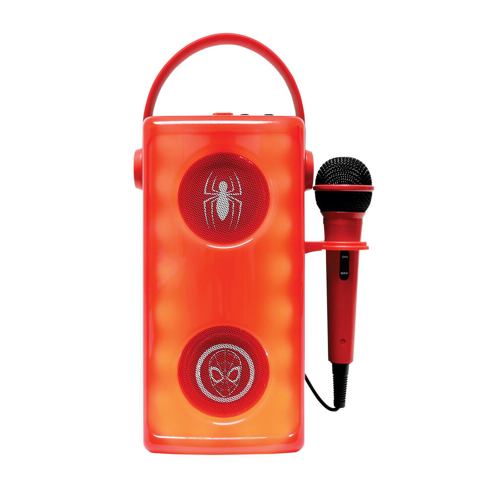 Altavoz Bluetooth Luminoso + Microfono Spiderman Marvel