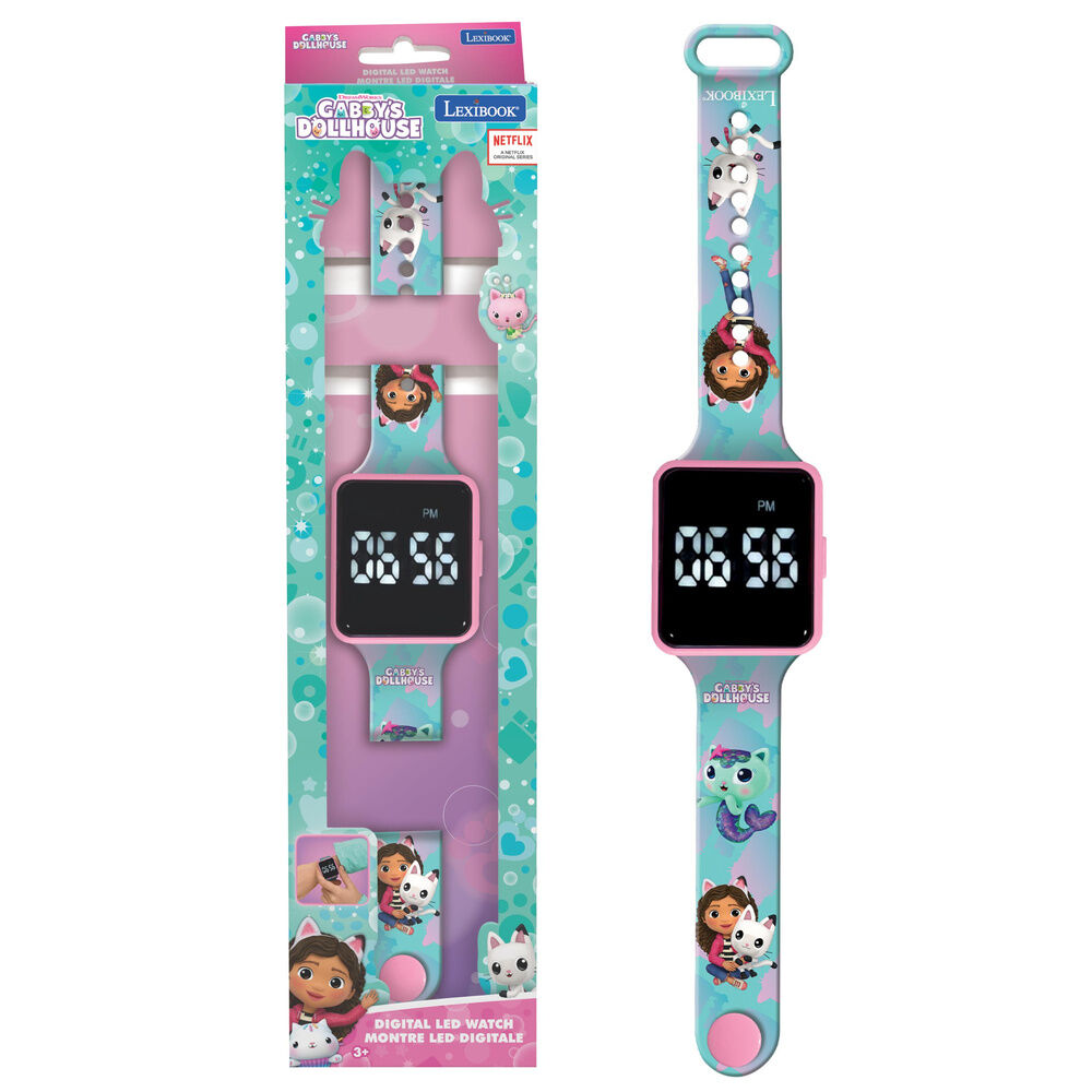 Reloj Digital LED La Casa de Muñecas de Gabby