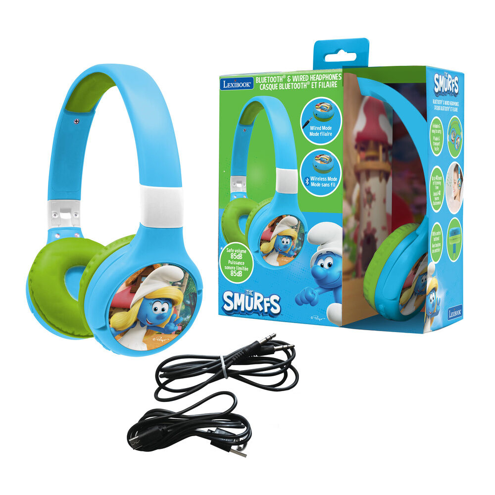 Auriculares plegables Pitufos