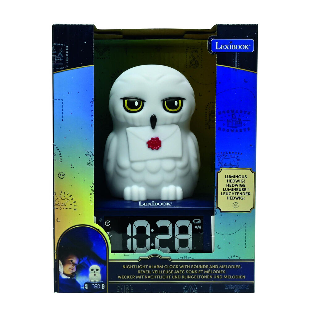 Reloj Despertador Luz Nocturna 3D Hedwig Harry Potter