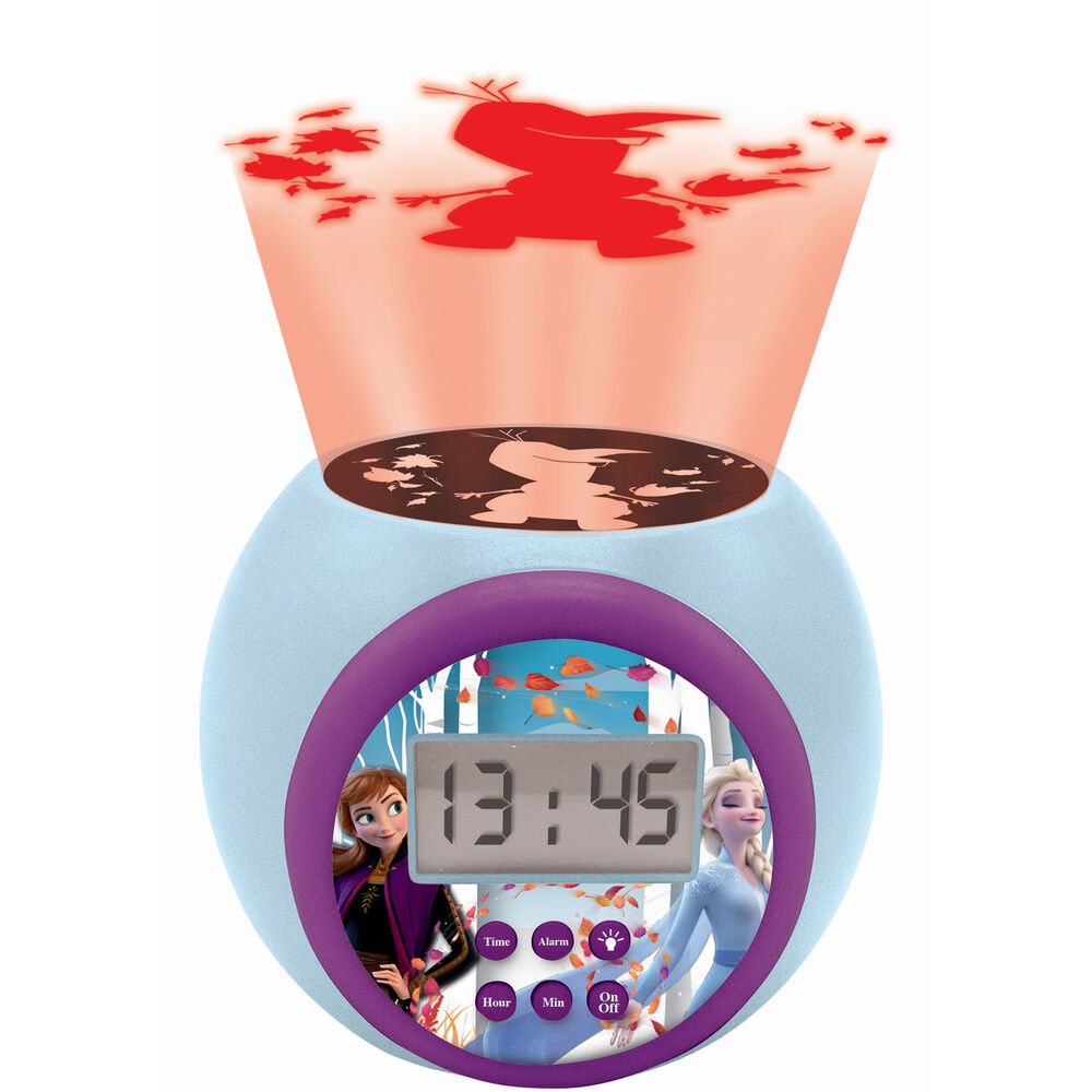 Reloj Despertador Proyector Frozen Disney