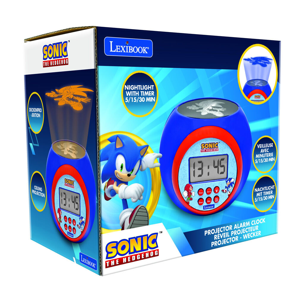 Reloj Despertador Proyector Sonic the Hedgehog