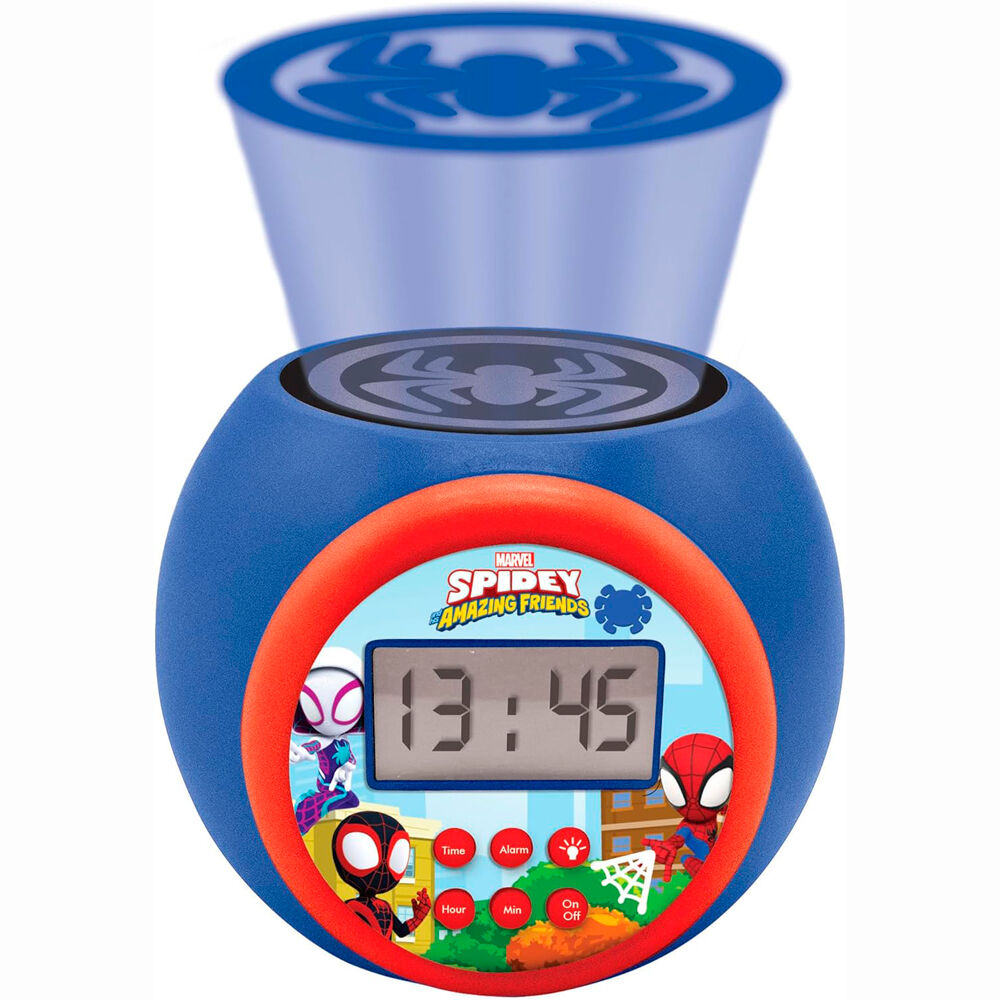 Reloj Despertador Proyector Spidey Marvel