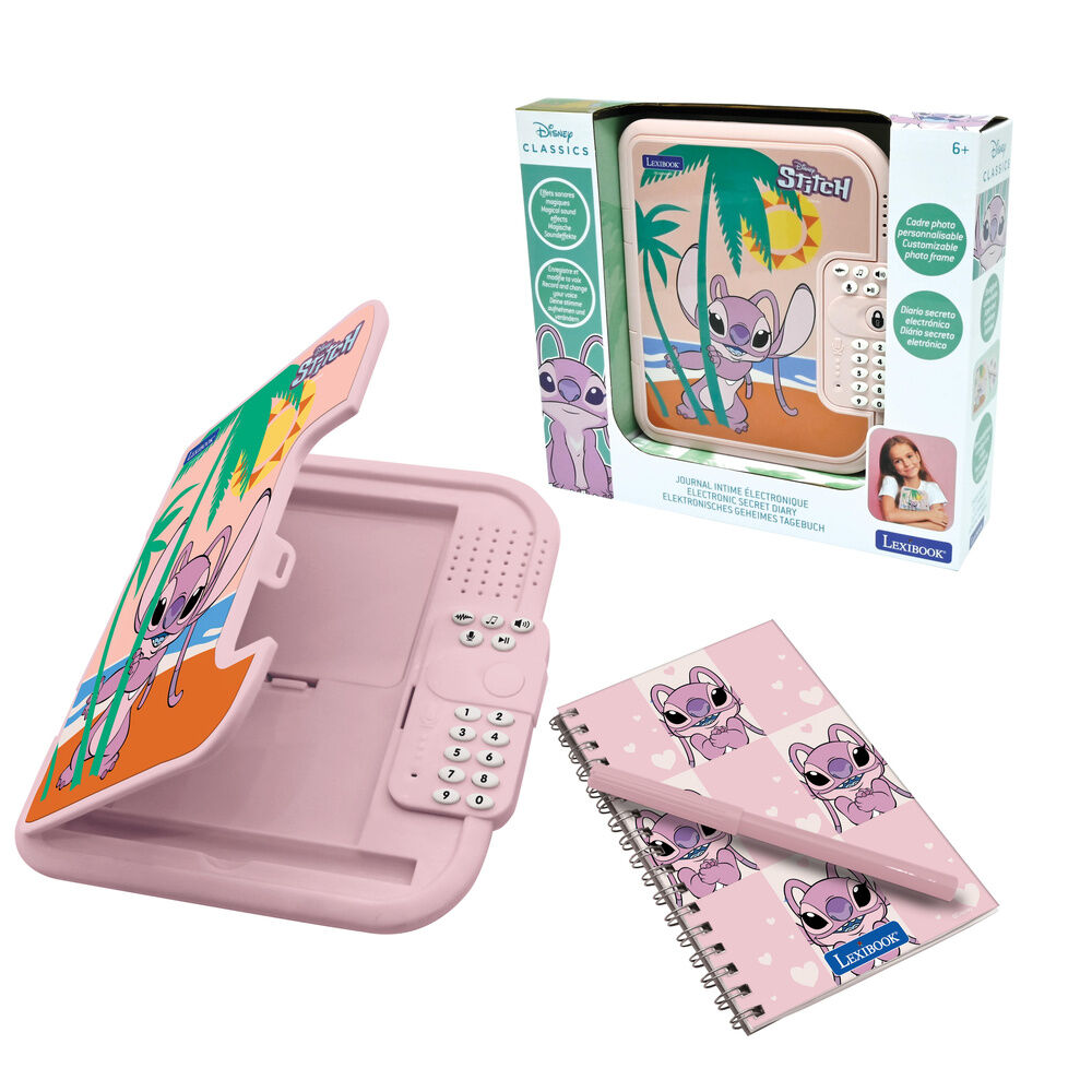 Diario Electronico Angel Stitch Disney