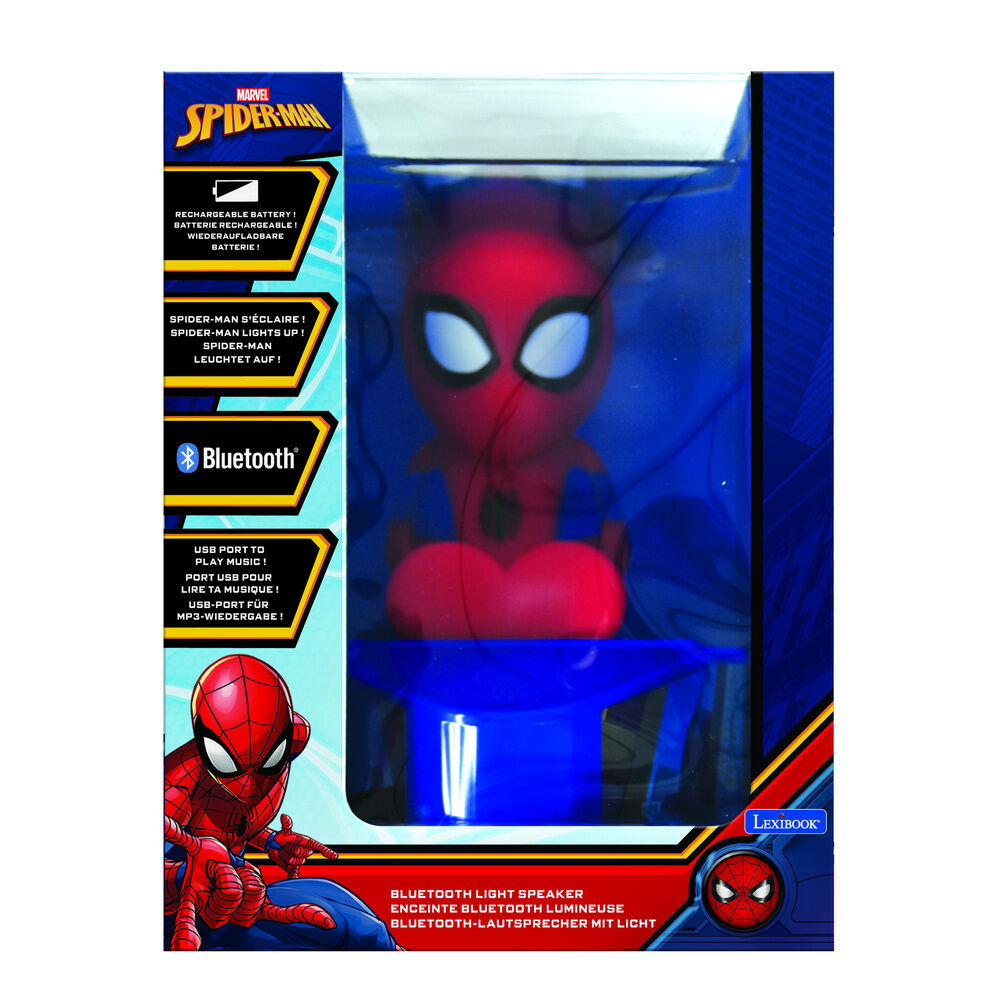 Altavoz Bluetooth Figura Luminosa Spiderman Marvel