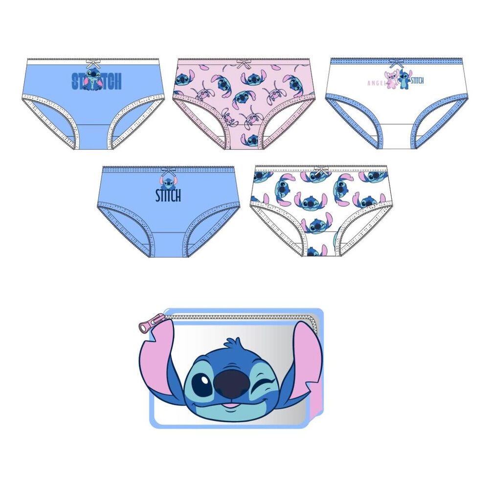 Set 5 braguitas Stitch